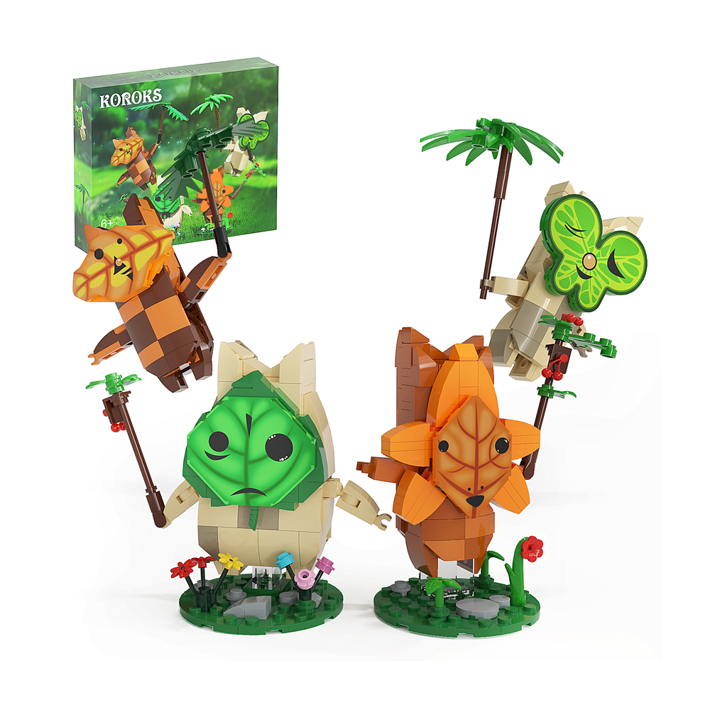 Breathed 0f the Wild Yahaha Tan Korok 4 in 1 Game Roles with Paper Manual and 1 - Korok Plush