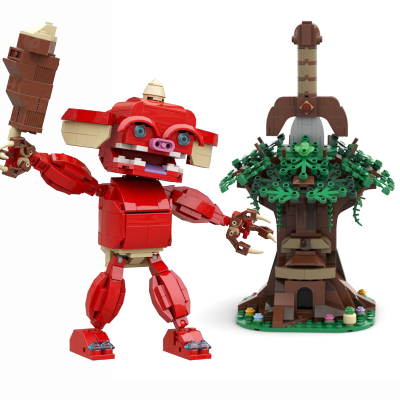 The Legended Of Zeldas Brick Red Bokoblin Figure Game Wild Breath Yahaha Korok Bokoblin Building Blocks - Korok Plush